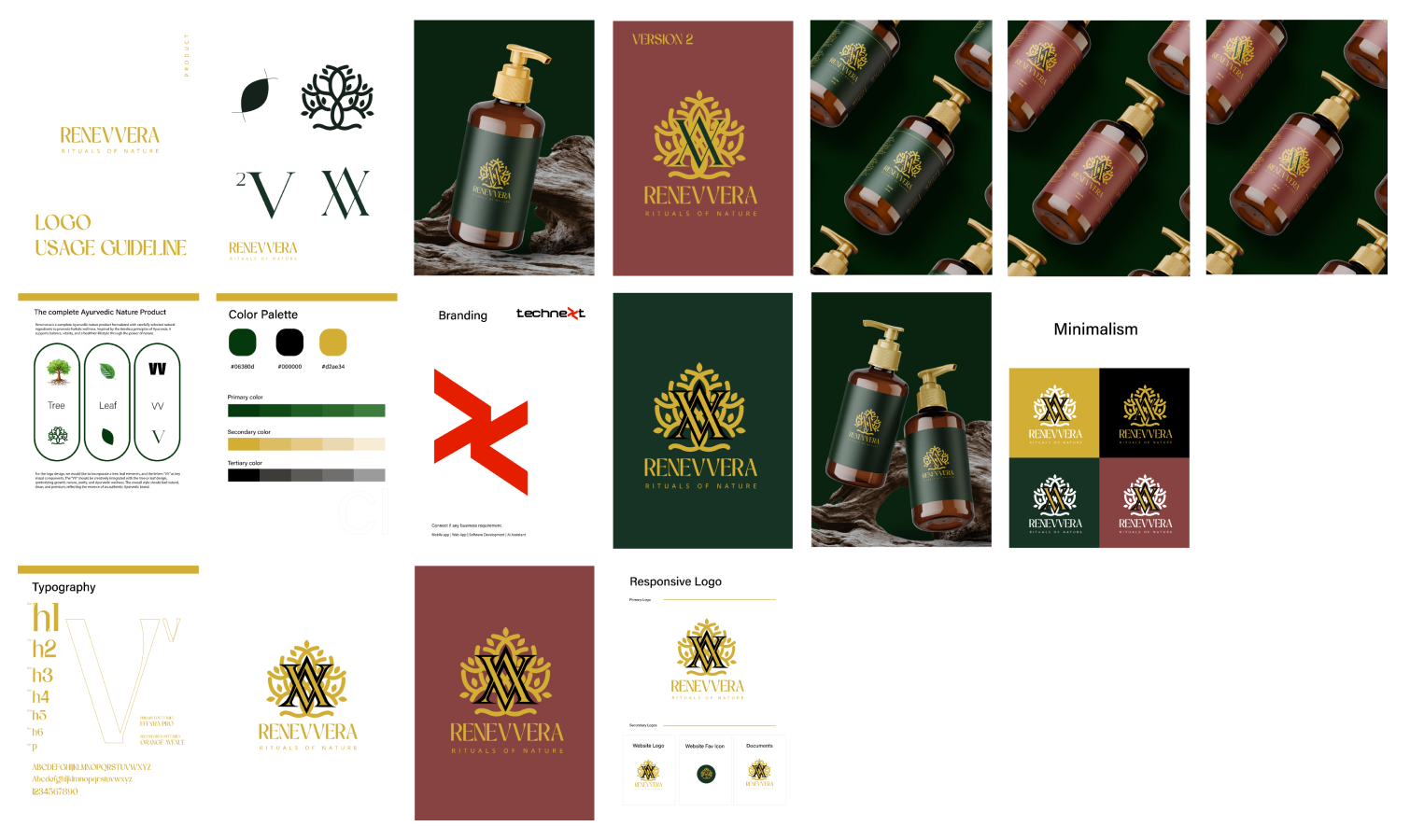 Rennevera Luxury Ayurvedic Hair Oil Dubai - Premium Packaging Design