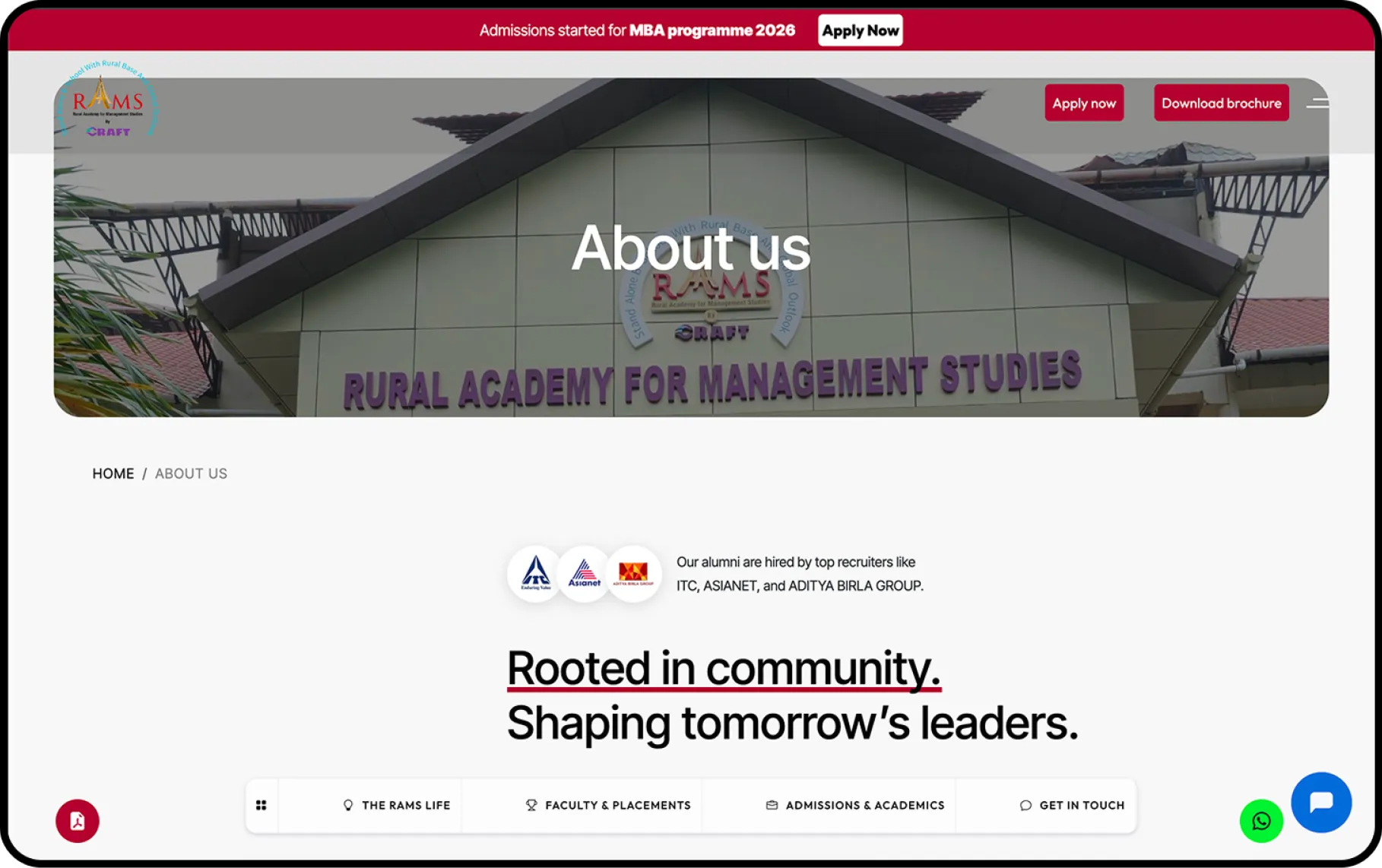 Rams Business School - Education Business Studies Website Design Case Study